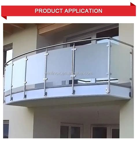 Pagar Balkon Desain Panggangan Modular Kaca Dan Tiang Baja - Buy Pagar
